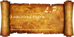 Ledniczky Petra névjegykártya