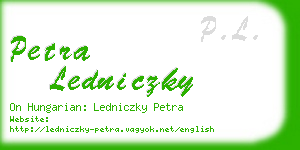 petra ledniczky business card